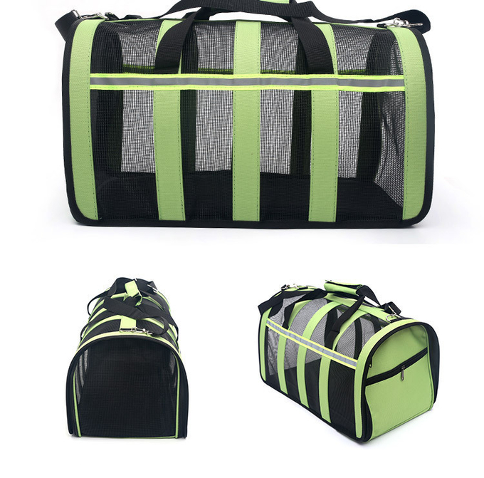 Dog And Cat Portable Handbag With Breathable Mesh On Four Sides Foldable Pet Cage