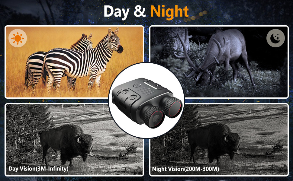 Wildlife Abs Digital Night Vision Camera Black Military Infrared Binoculars