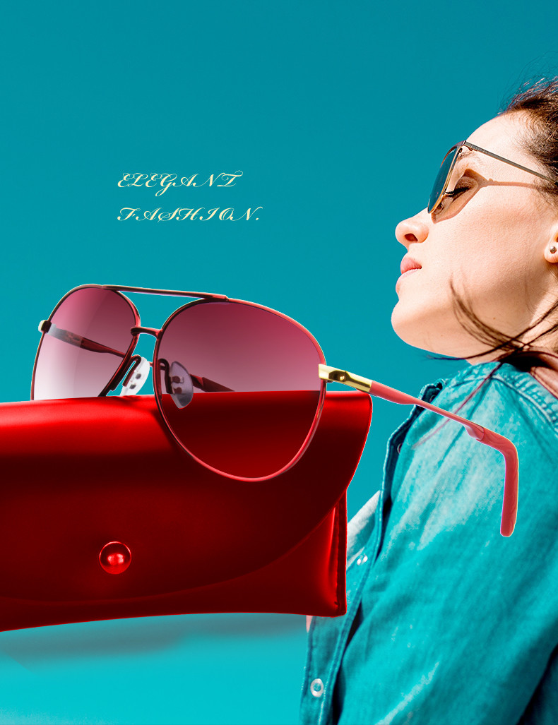 Red Women'S Fashion Sunglasses TAC Toad Promotion Polarized Sunglasses