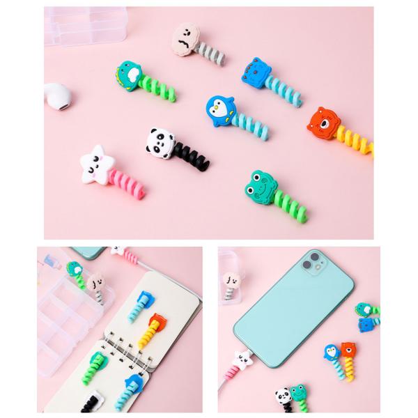 2.5*4.5cm Silicone USB Cable Protector Earphone Electrical Cable Accessories