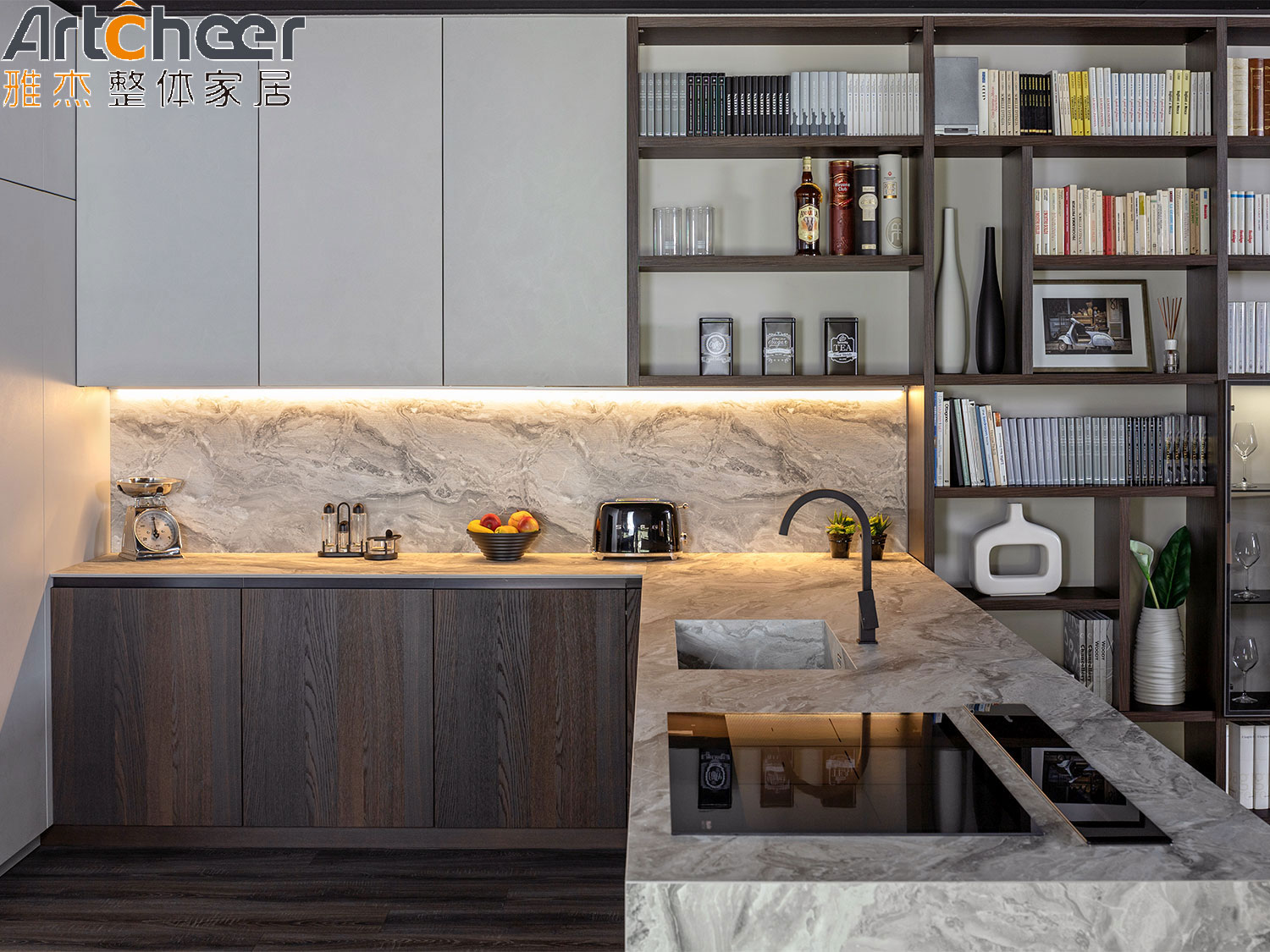 Kitchen Furniture Customized Color L Shape Kitchen Cabinets for Modern Interior Design