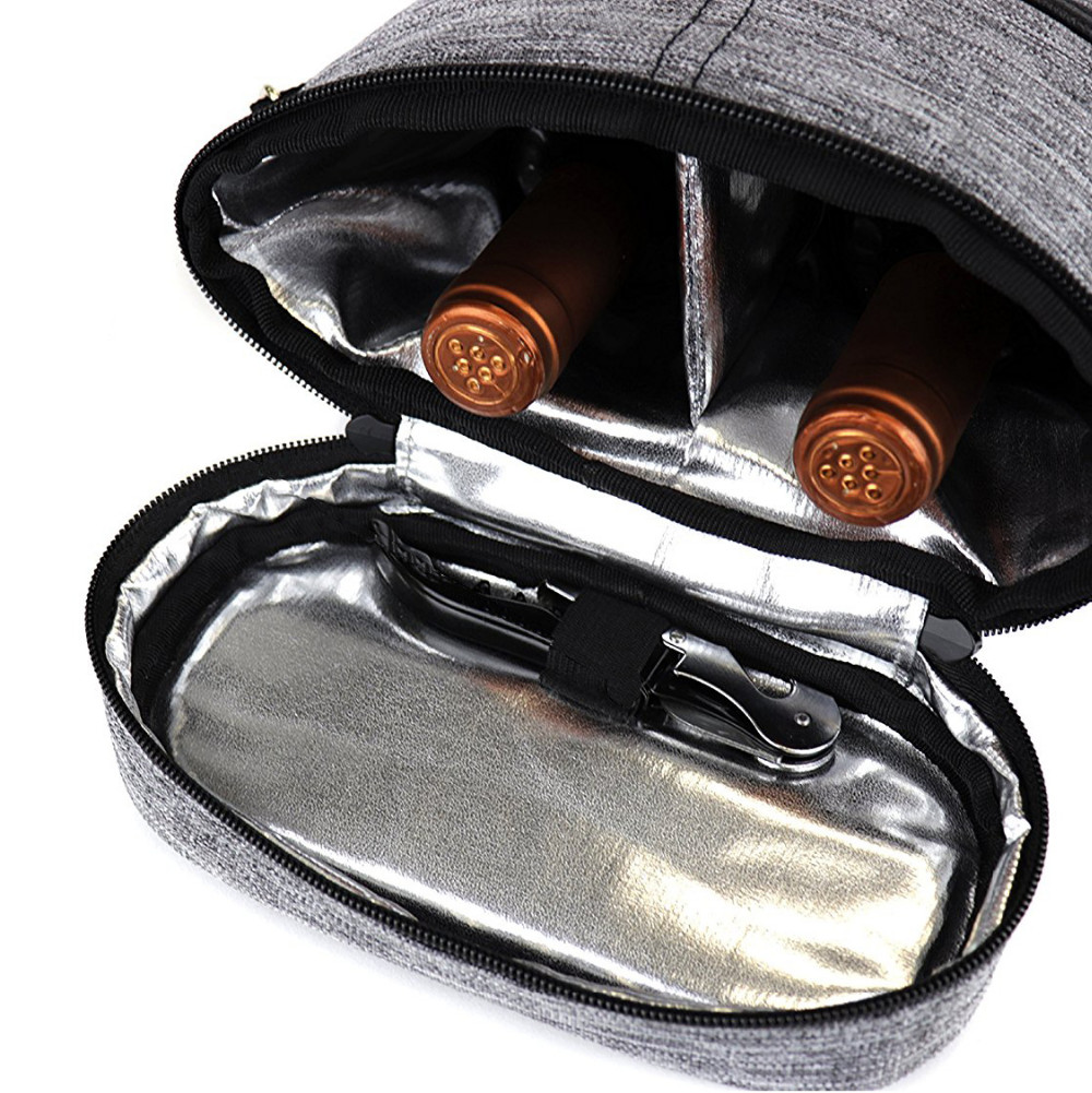 Premium Insulated Wine Bag Elegant Wine Carrying Tote Extra Protection