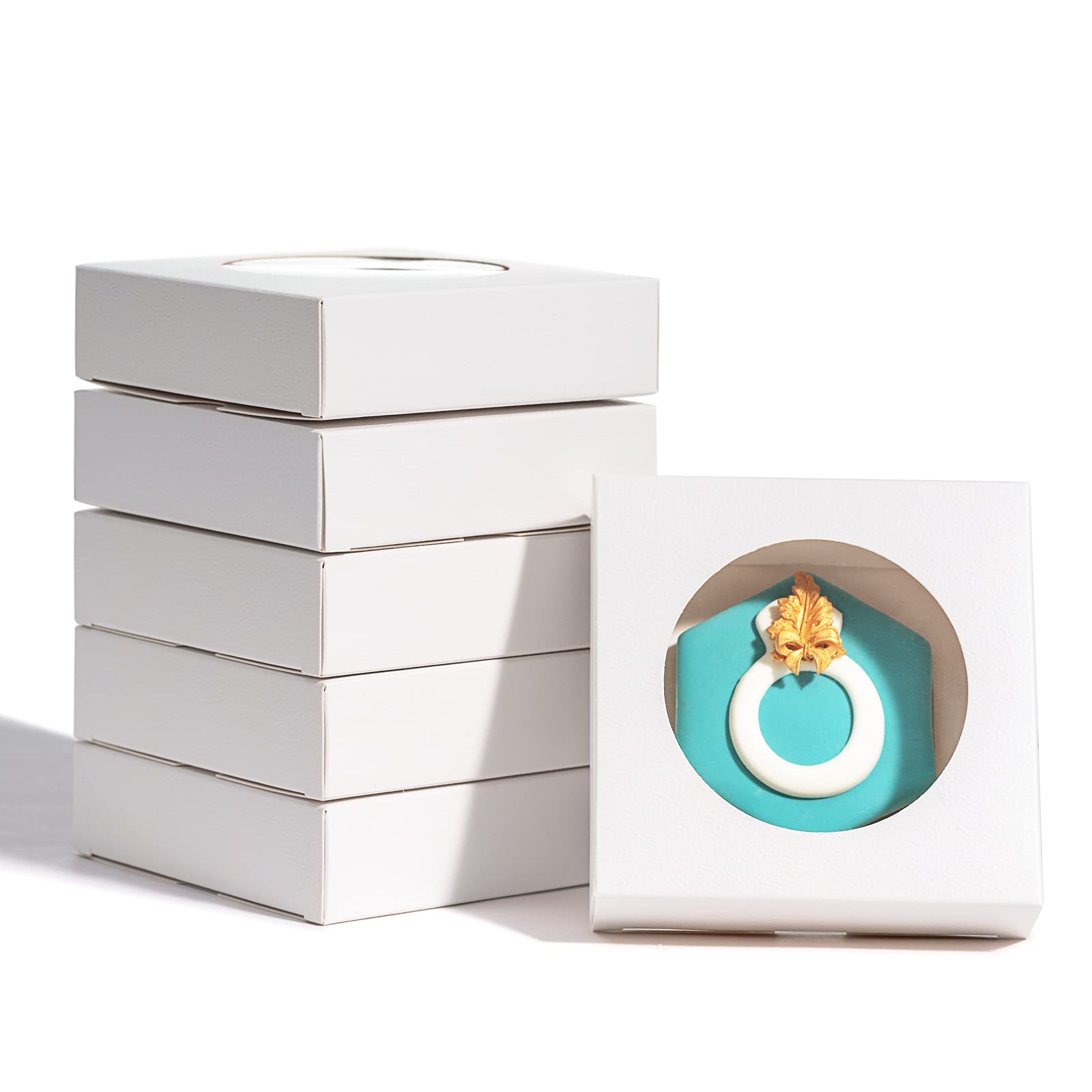 Others Custom Print Folding Cookie Candy Cake Food Wraps Paper Box With Window Display