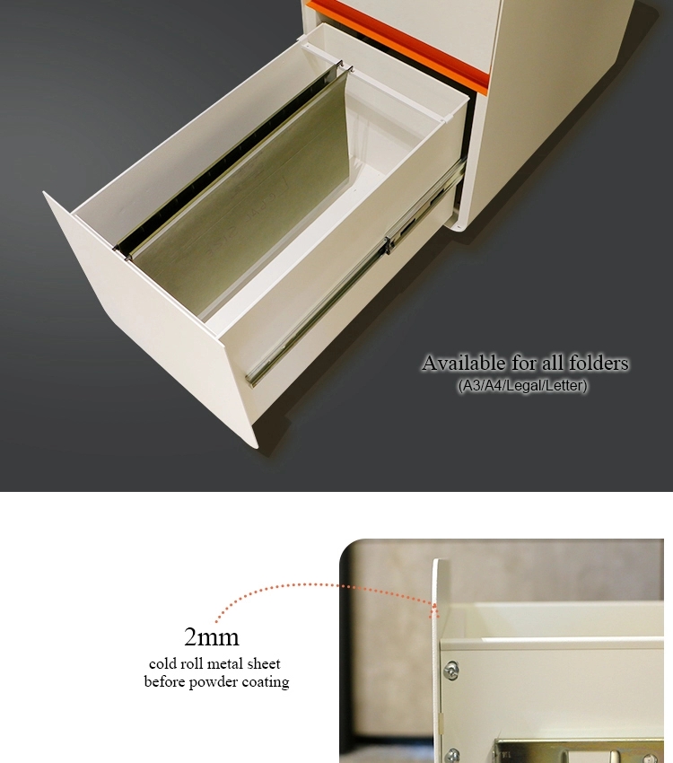 0.4mm To 1.2mm 3 Drawer Lateral File Cabinet Metal ISO14001