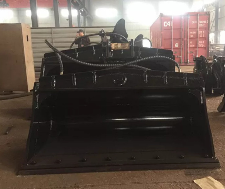 Steel Excavator Tilt Bucket Custom Size 0.1-0.75 CBM Capacity