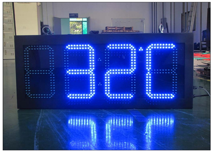 Large outdoor led gas station price sign waterproof For 4 and 5 digit formats , custom size