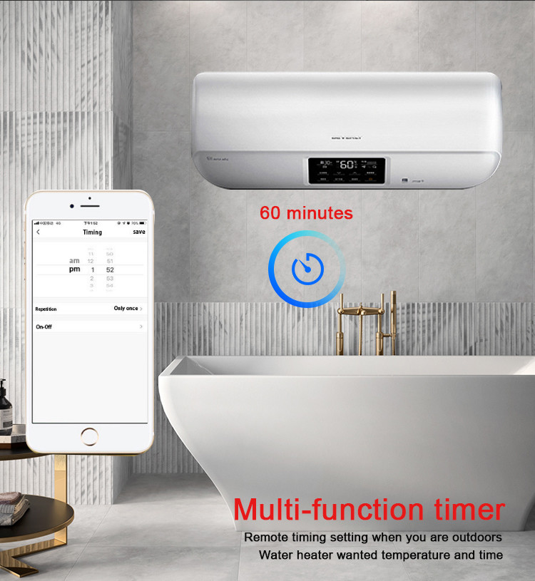 Smart Home Wifi Water Heater Switch 20A Boiler 1 Gang Switch Touch Panel Tuya Smart Life App Wireless Remote With Google