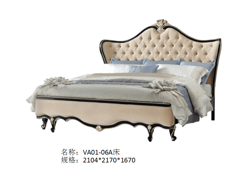 Luxury house of Villa Bedroom furniture Dresser with Mirror stand in Beech wood carving
