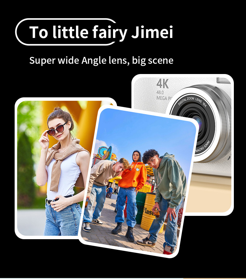 CCD Camera Upgrade Digital Video Camera 50MP Full HD 1080P Compact Camera For Students