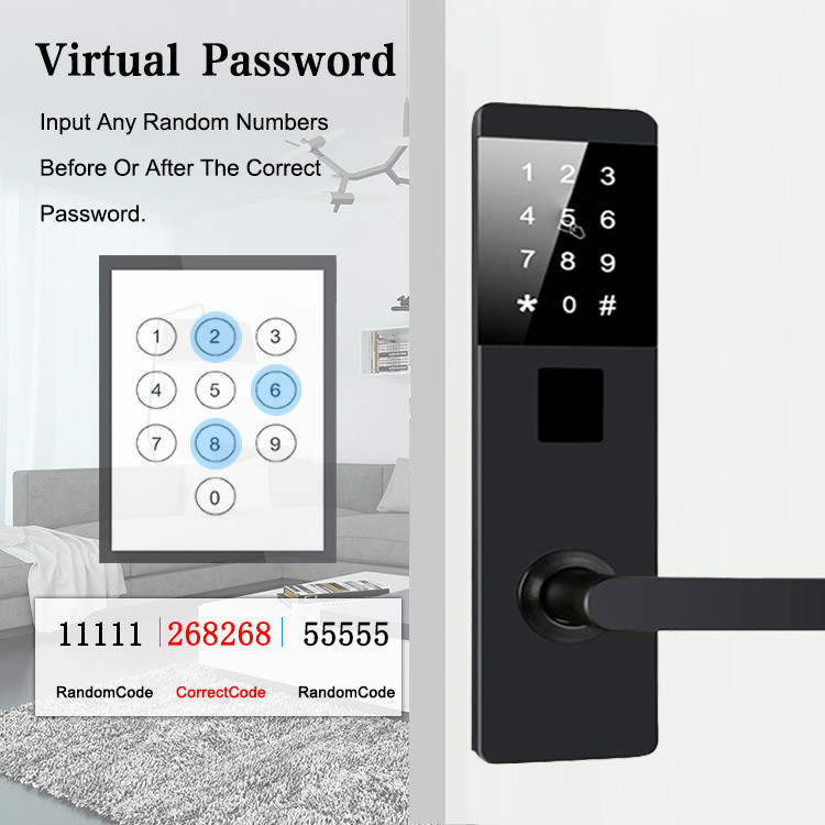 Aluminum Alloy TTlock Password Electronic Smart Door Locks for Apartment Home Office