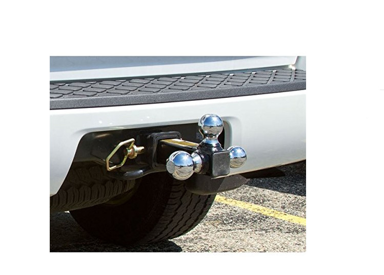 Trailer Ball Receiver / Tri Ball Hitch With Hook For 2" Hitch Trailer Receivers Mounts