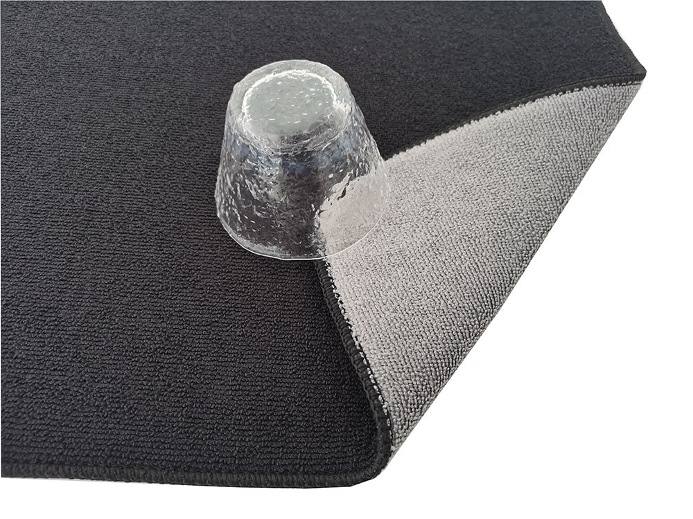 Foldable Microfiber Dish Drying Mat 18 X 16in Gray And Black