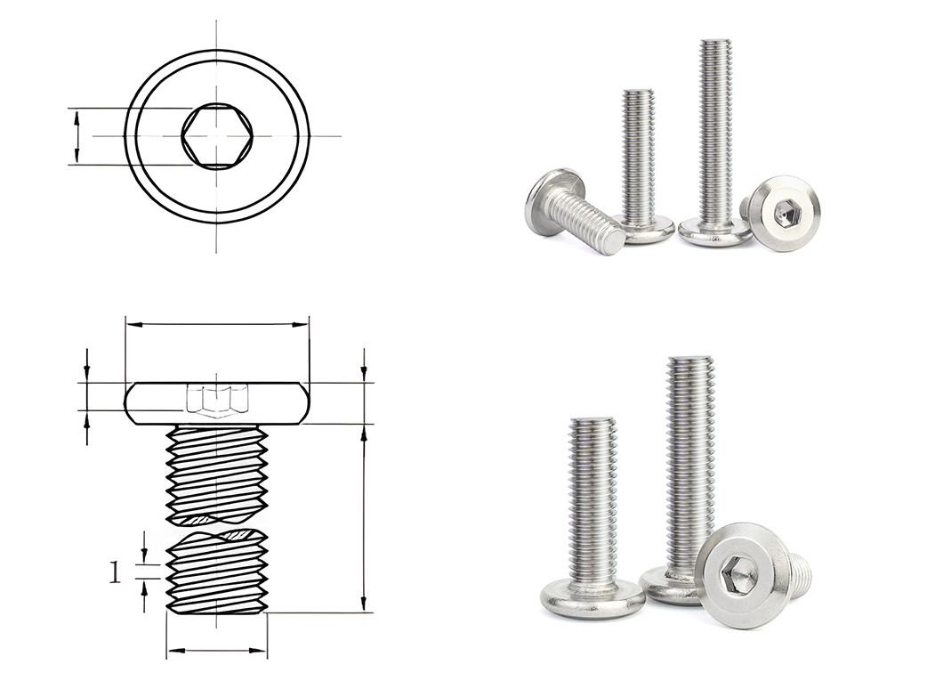 Zinc Plated Pan Head Hex Screw , M3 X 10mm Screws Wide Application