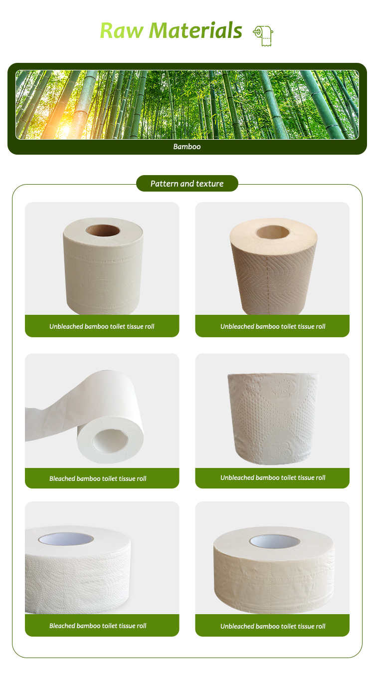 White Bleached Bamboo Tissue Paper , Odorless Environmentally Friendly Toilet Paper