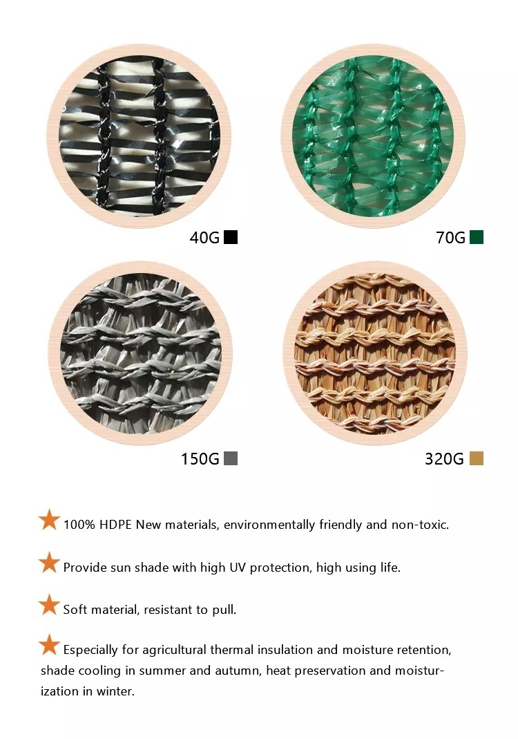 HUANHANG Shading Rate 90 Hdpe Shade Net for construction
