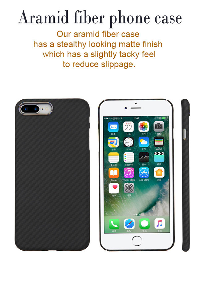 Low Flammability iPhone 7 Plus Aramid Fiber Phone Case