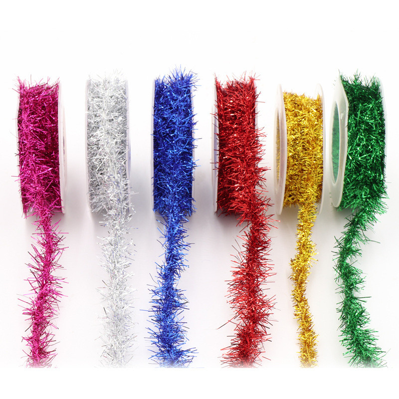 Shinny Wired Wrapping Paper Rope 100m Paper Twist Rope Rose Silver