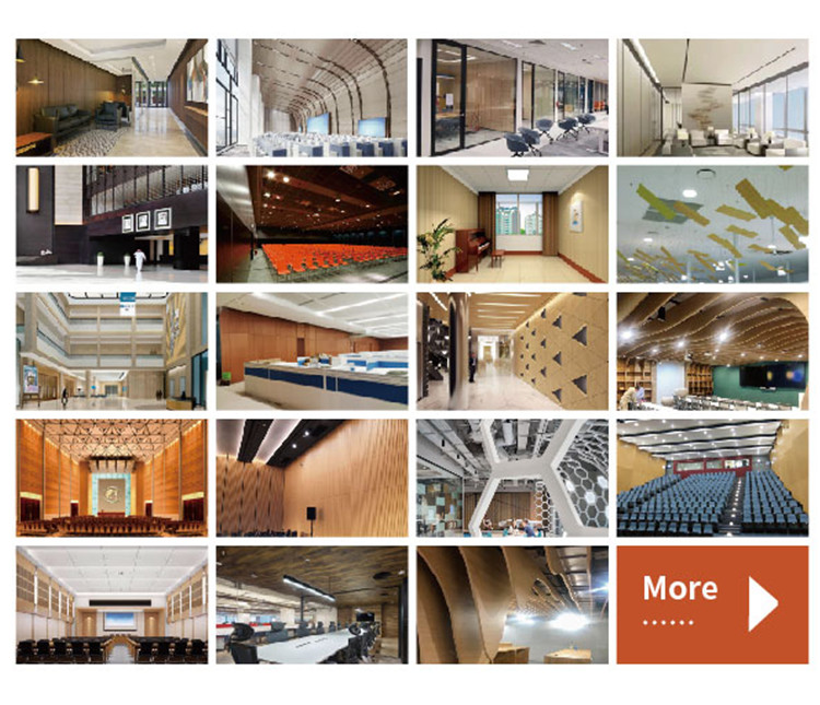 MDF Panels Sound Proof Ceiling Tiles V Perforated Acoustic Ceiling Panels Custom Size