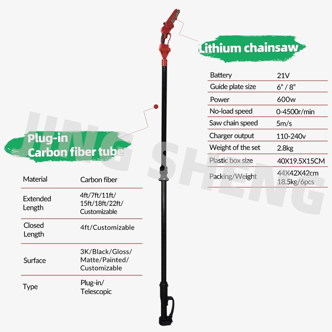 18FT Telescopic Electric Pole Chain Saw for Commercial Landscaping Battery Powered 2-Year Warranty 5