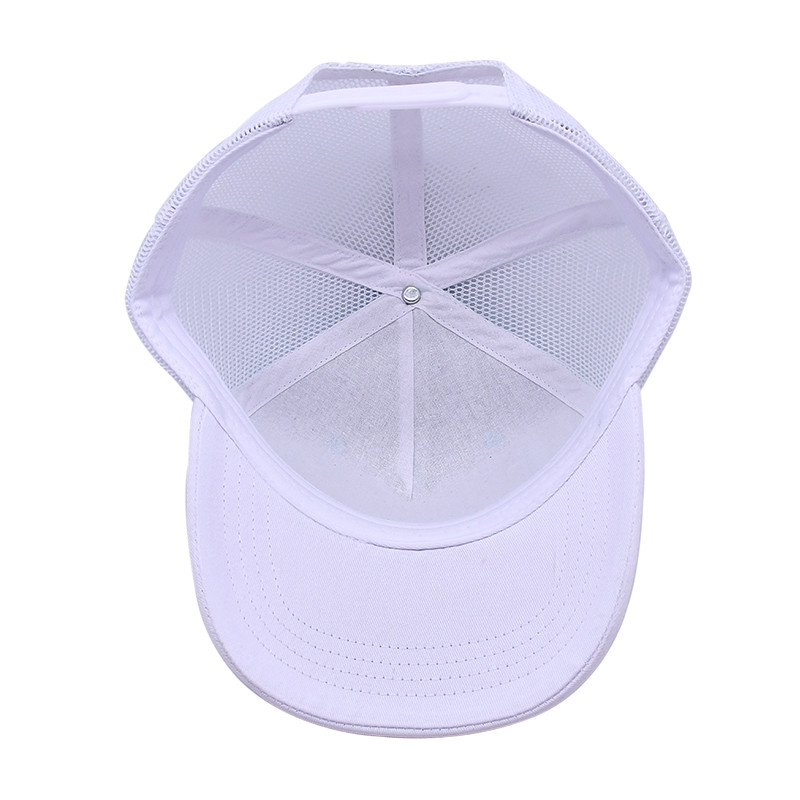 Unisex 5 Panel Trucker Cap Cotton Trucker Hats Pre Curved Visor Sweatband