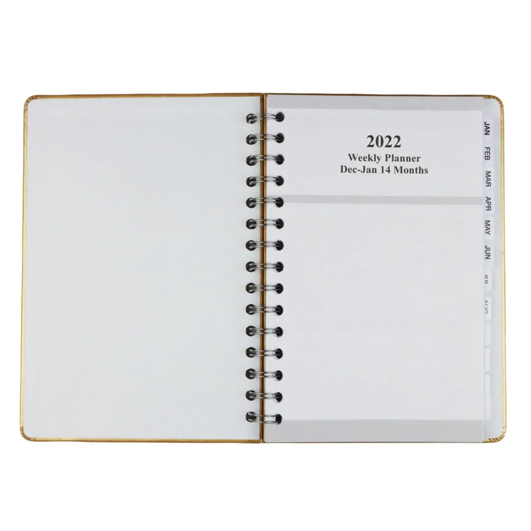 Advance Planning PU Hard Cover Spiral Journal Notebook Monthly Planner
