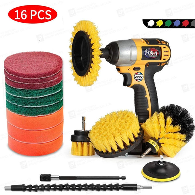 16 Pieces 310g Drill Cleaning Brush With Extend Long For Bathroom Shower Scrubbing