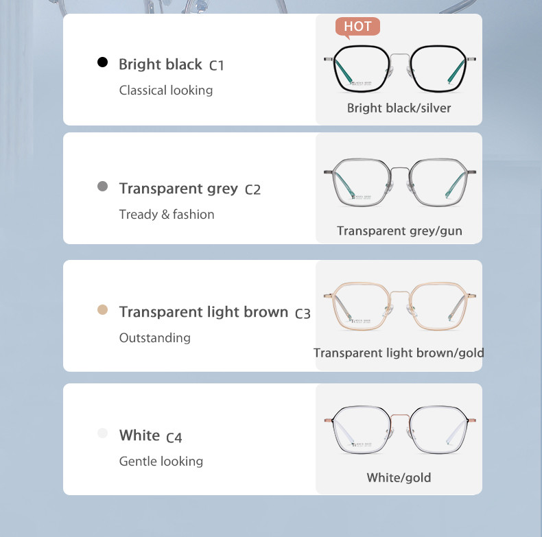 AC Lens Acetate Titanium Glasses Metal Simplicity For Men