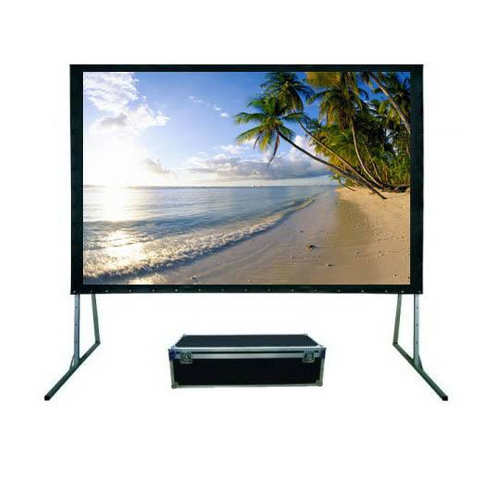 Rear Portable Fast Fold Projection Screen Aluminum Housing Indoor / Outdoor