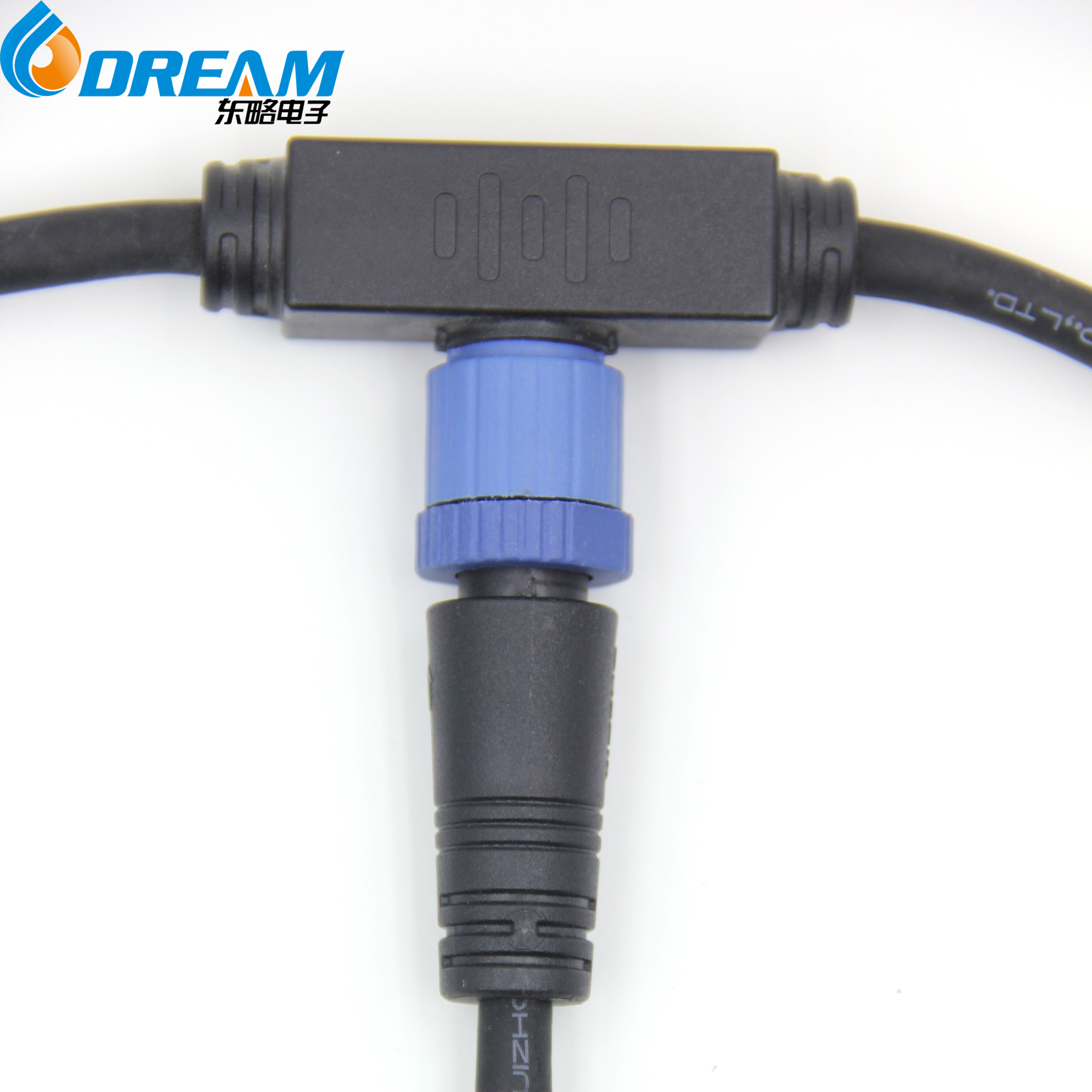 F Type 1 Male to 2 3 4 Female Head Splitter 2pin 1.0 Square Male Female Connector for Automotive