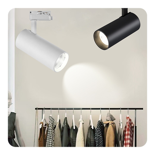 White LED Track Light Fixtures 3000K/4000K/6000K Color Temperature IP20 Rated >80 CRI