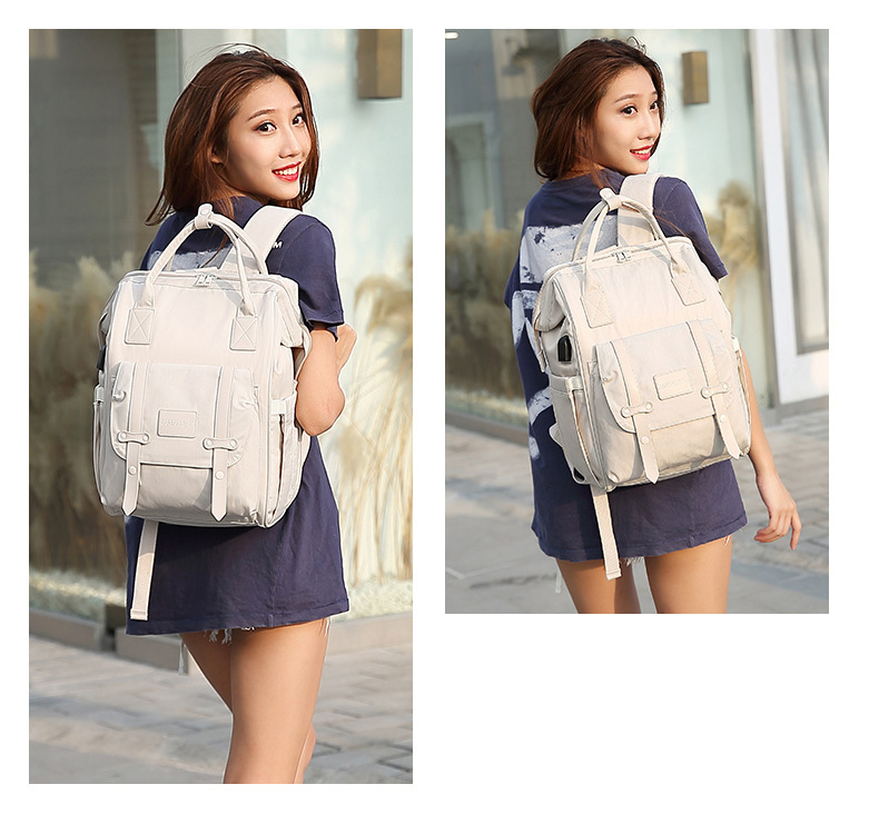 Thermal Insulation Nylon Travel Changing Bag With USB Charging Port 35L