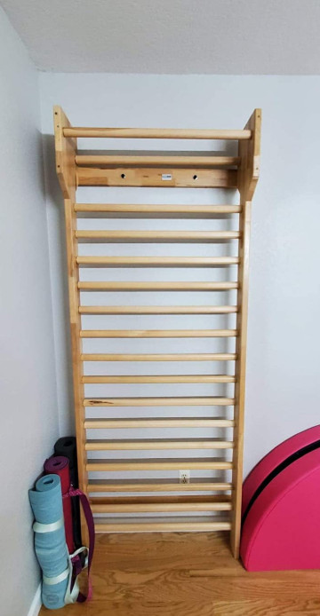 Gymnastics Wooden Ladder Stall Bars Suspension Trainer Physical Therapy Gymnastics Tool For Back Pain Arthritis Exercise