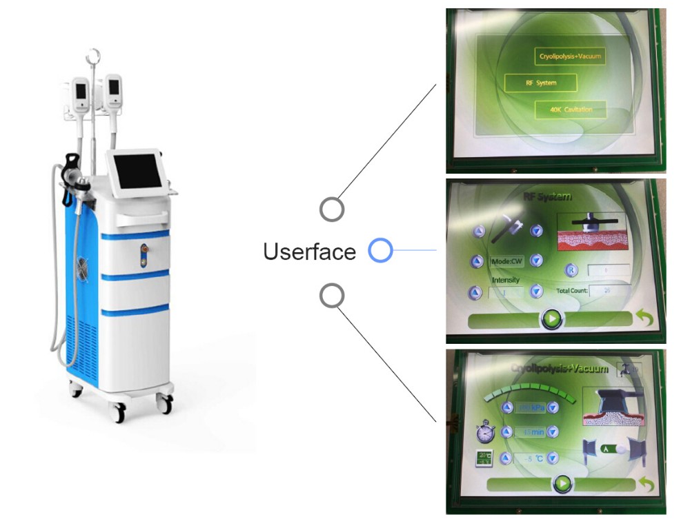 Cryo handles cool tech fat freezing weight loss vacuum machine