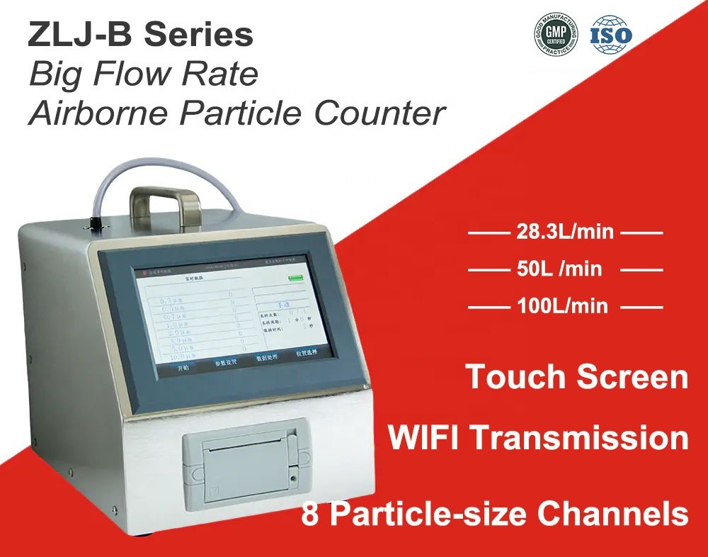 Bench Top Airborne Particle Counter 8 Particle Sizes 28.3L/Min 50L/min