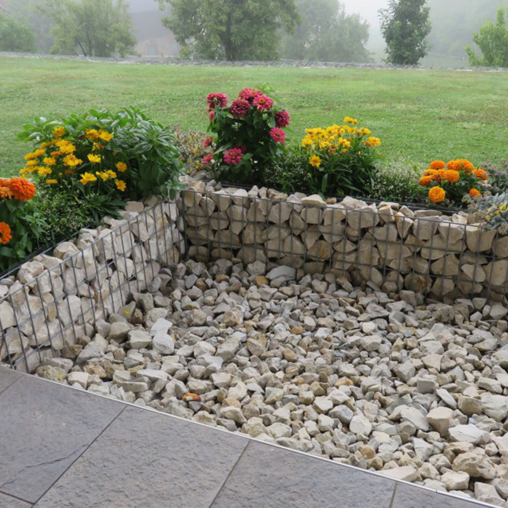 Modular Welded Gabion Seating Commercial Grade Landscape Mesh Benches