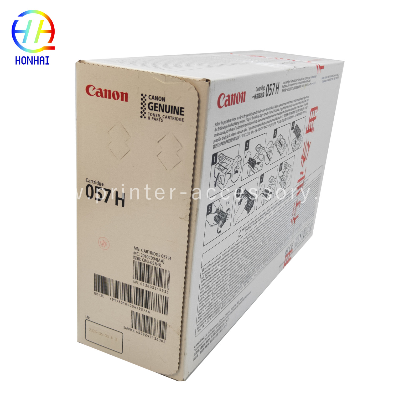 Original New Toner Cartridge For Canon Imageclass MF440 Series And LBP220 Series 057H Black Printer High Yield Toner Cartridge