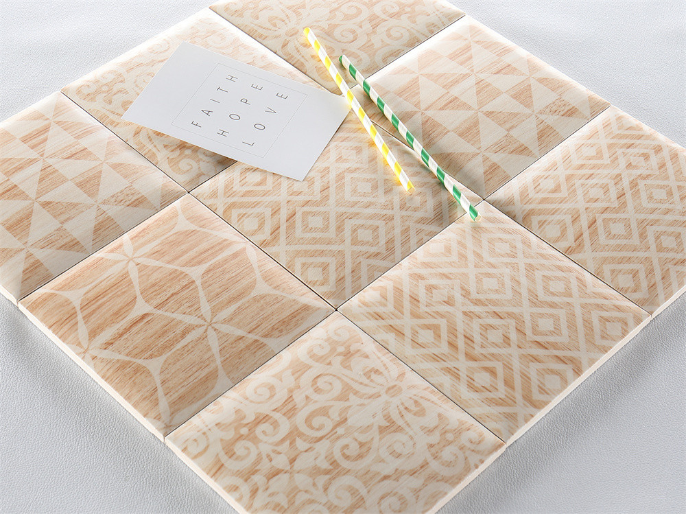 Yellow 152x152mm Mosaic Ceramic Wall Bread Tiles For Living Room And Bathroom