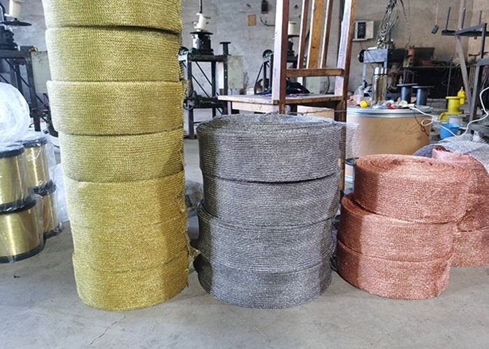 DIY Hole Filler Knitted Copper Wire Mesh Screen ISO9001