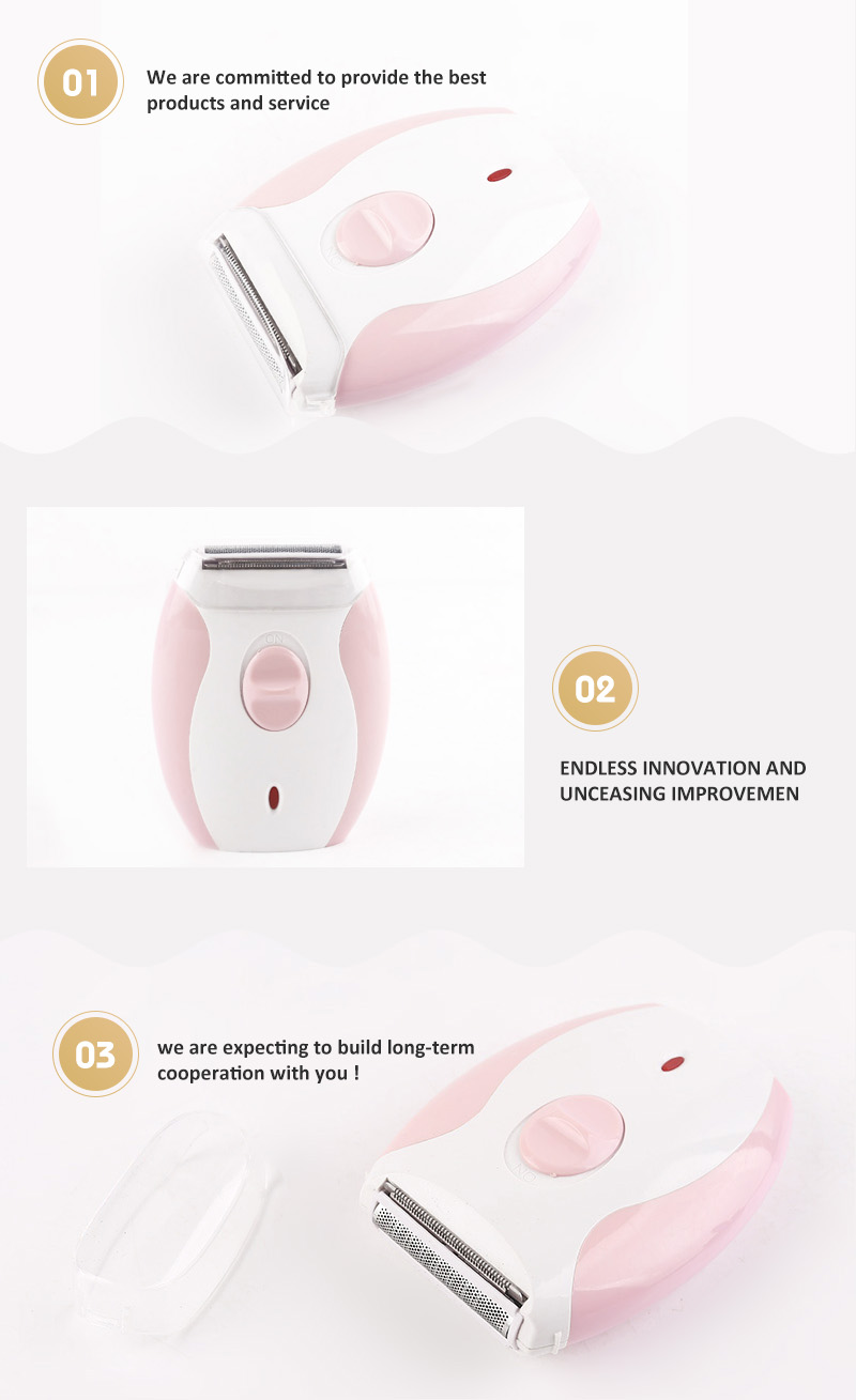 Double Blade RECHARGEABLE Lady's Shaver Portable Mini Pocket Size 8h Charging Time