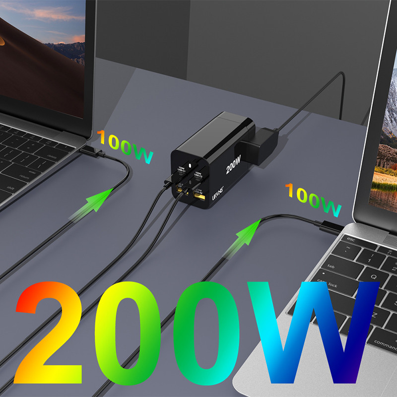 PD 100W GaN USB C Wall Charger 4-Port PPS 65W 45W QC5 Super Fast Charging Adapter