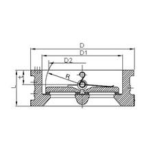 DIN Cast Iron / Steel Lift Double Flanged Ball Check Valve , Non Return Valve 12