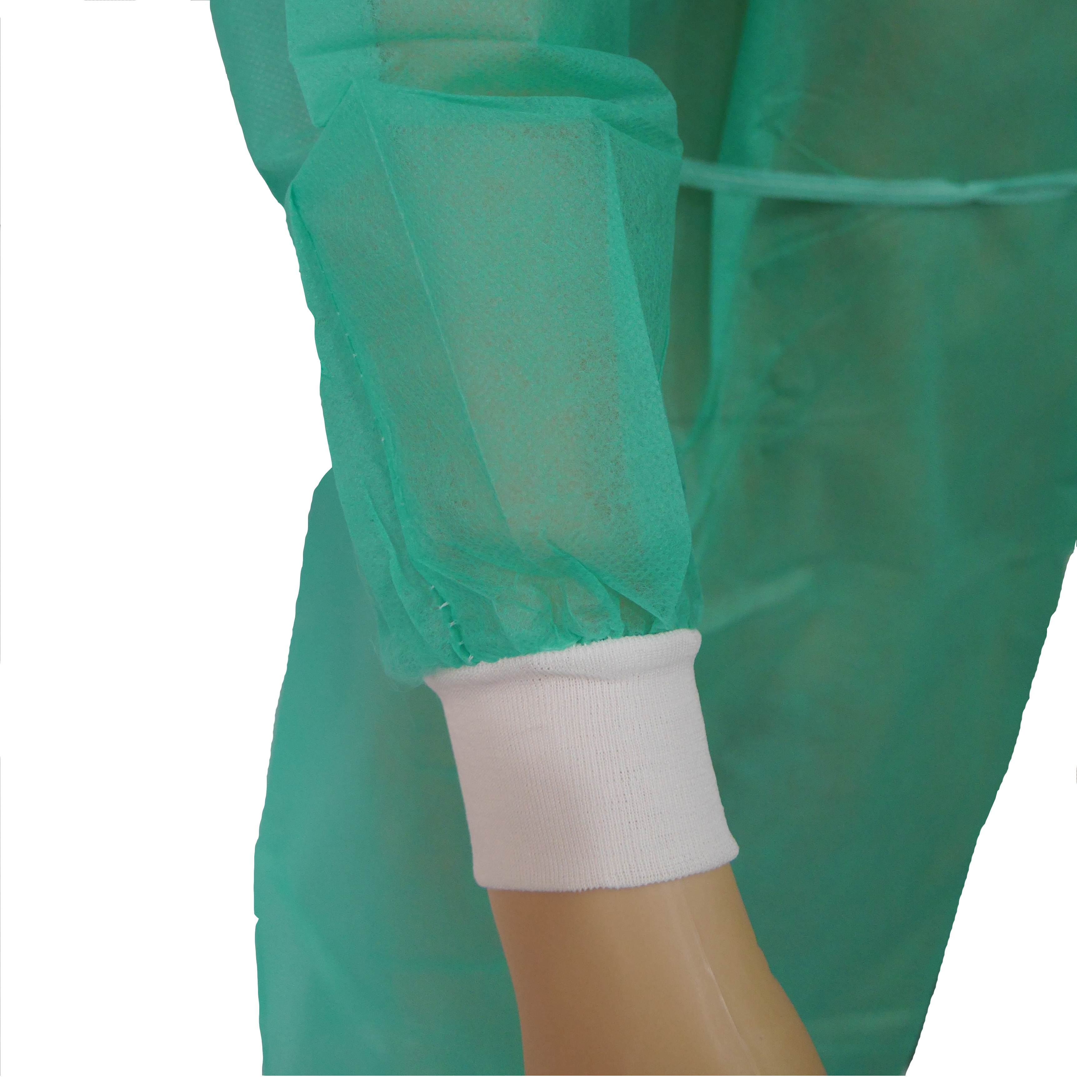 Multiple Color Medical Isolation Gown Nonwoven PP Knitted Cuff