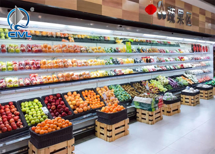 Refrigerated Display Cabinet / Air Curtain Cabinet / Fruit Fresh-Keeping Cabinet Supermarket Commercial Display Cabinet