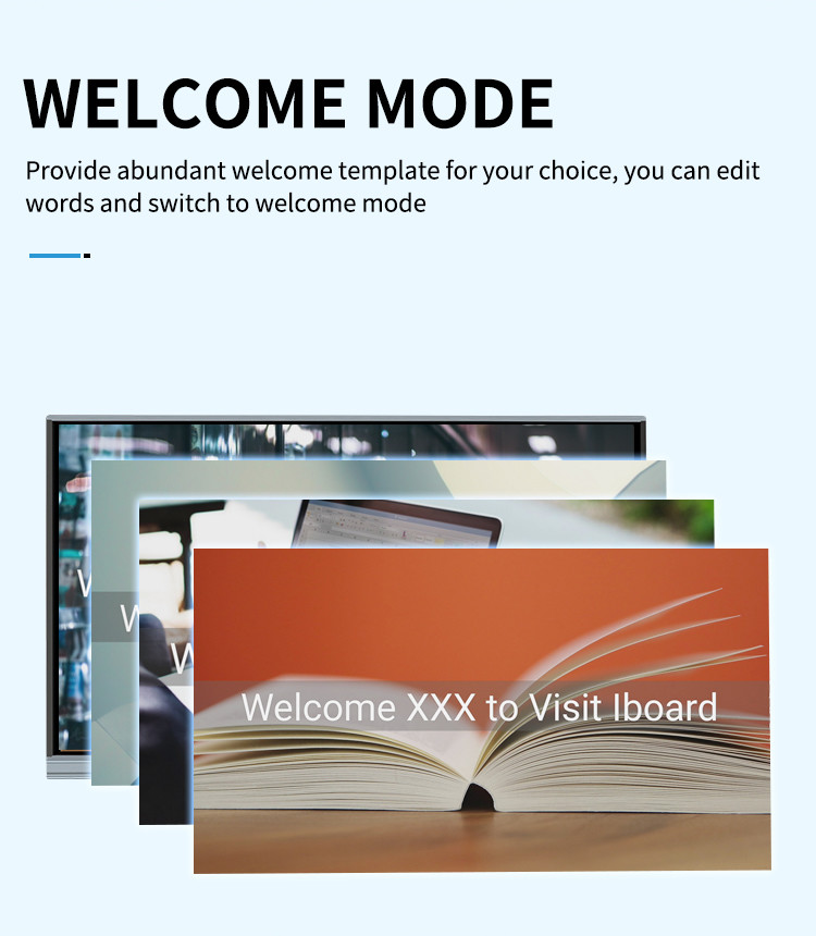 CE 4mm Glass LCD Infrared Smart Board Support Windows Linux Aluminum Alloy Frame