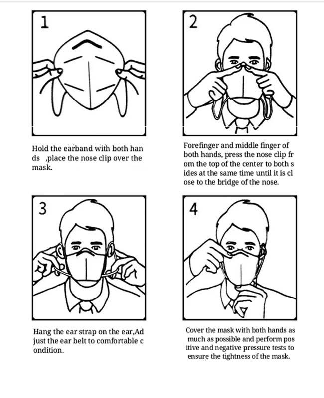 FDA CE KN95 Face Mask Against Virus Bacteria Breathable Non Woven Fabric