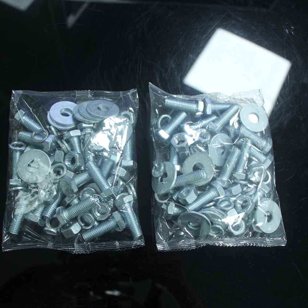 Automatic Bolts Nuts Nail Fastener Screw Counting Packing Machine With 5 Vibrator Bowl Feeder
