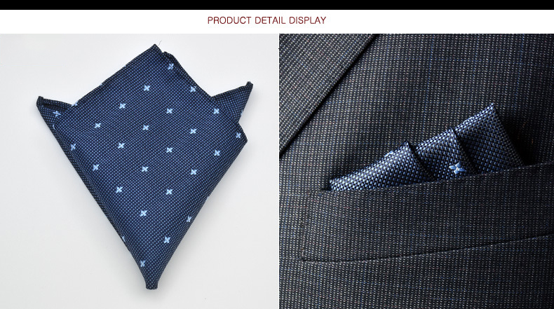 Solid Color Men's Handkerchief Cotton Pocket Square Scarf for Professional Appearance