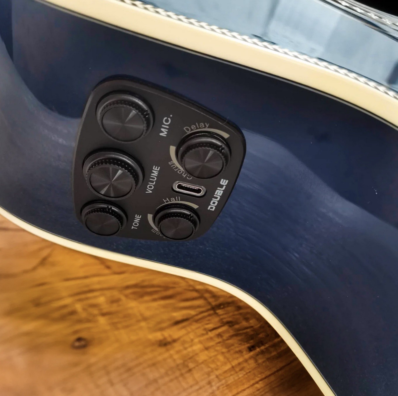 Navy Blue Solid Solid East Indian Rosewood Back Side OM Acoustic Guitar 000-14 Fret European Spruce Top