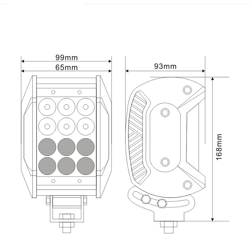 12pcs 36w 4 Inches 3200LM Offroad LED Light Bars