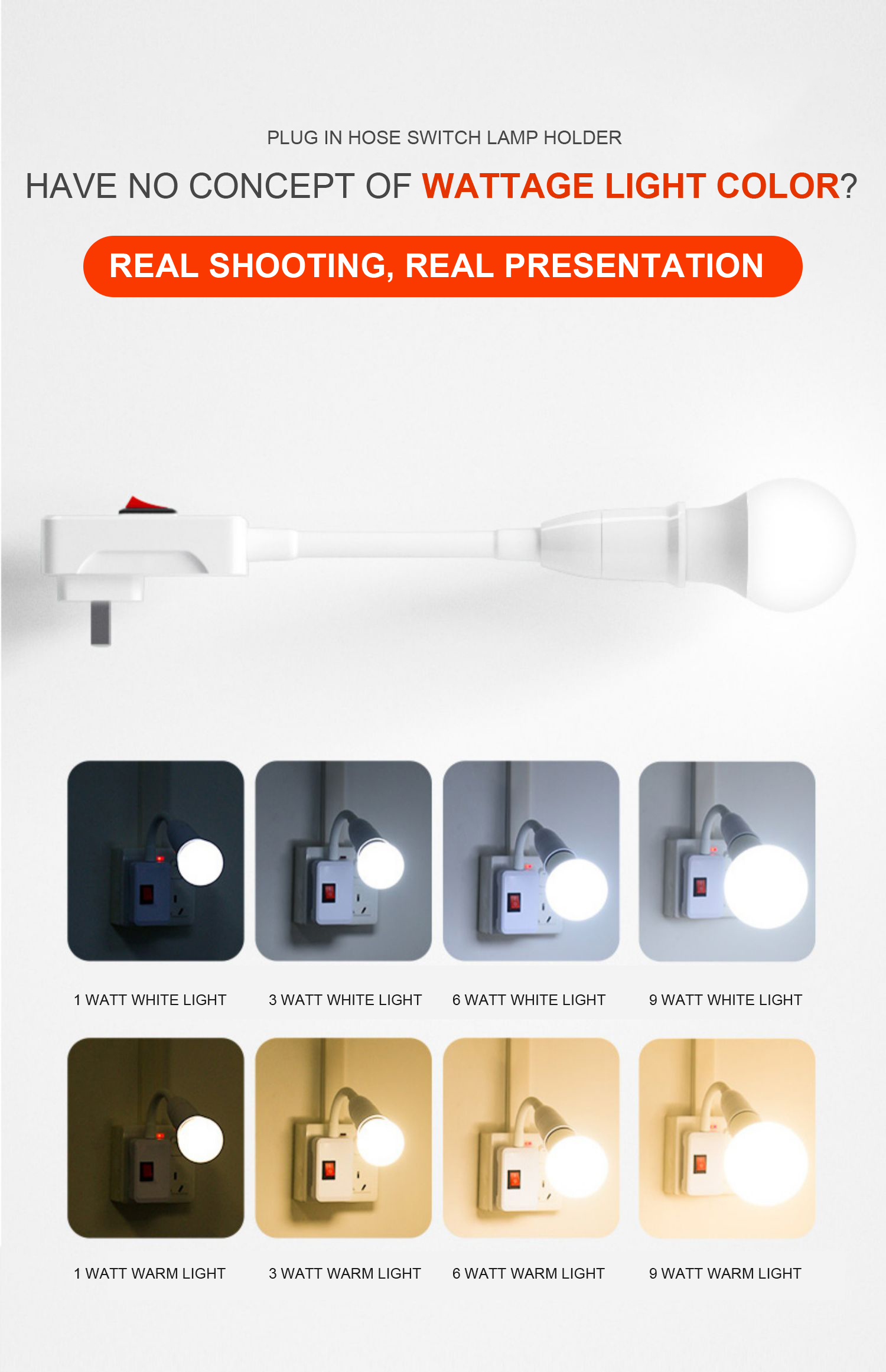 Button Switch LED Energy-saving Light Bulb Bedside Wall Lamp for Bedroom AC220V Lighting
